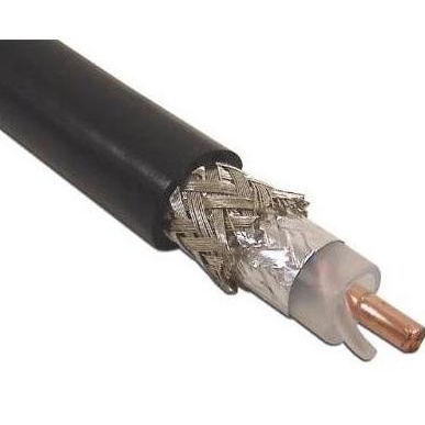 Belden 9913 Kabel Coaxial RG-8 Tembaga Tunggal Hitam USA RG8