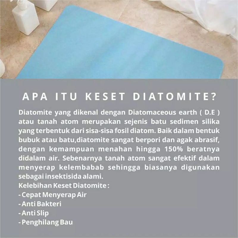 KESET KAKI DIATOMITE JUMBO 60x40 cm SERAP AIR ANTI SLIP