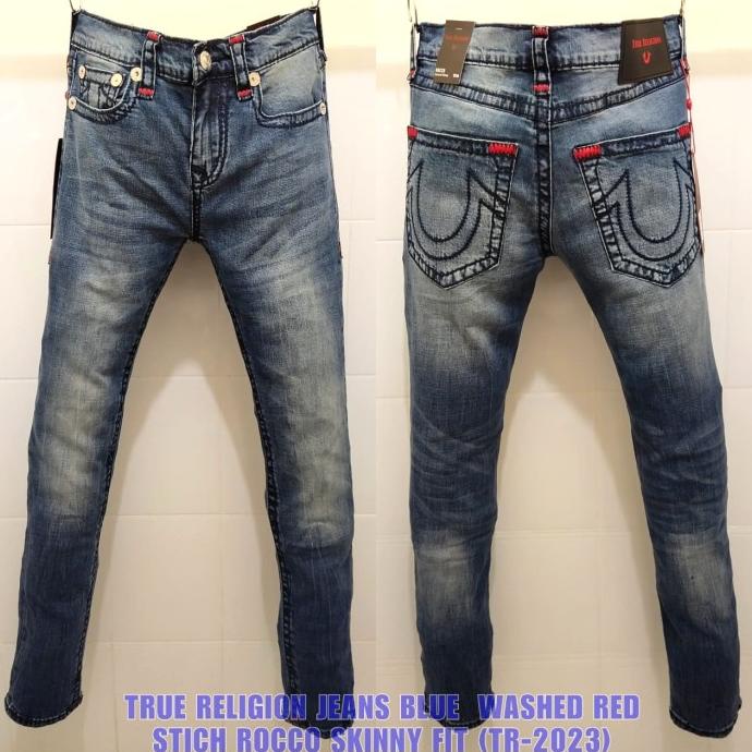 celana Jeans Pria True Religion light blue Mirror Quality