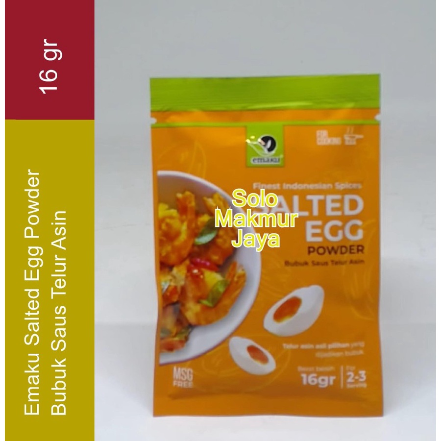 Emaku Salted Egg Powder Bubuk Saus Telur Asin 16gr Bumbu Instan