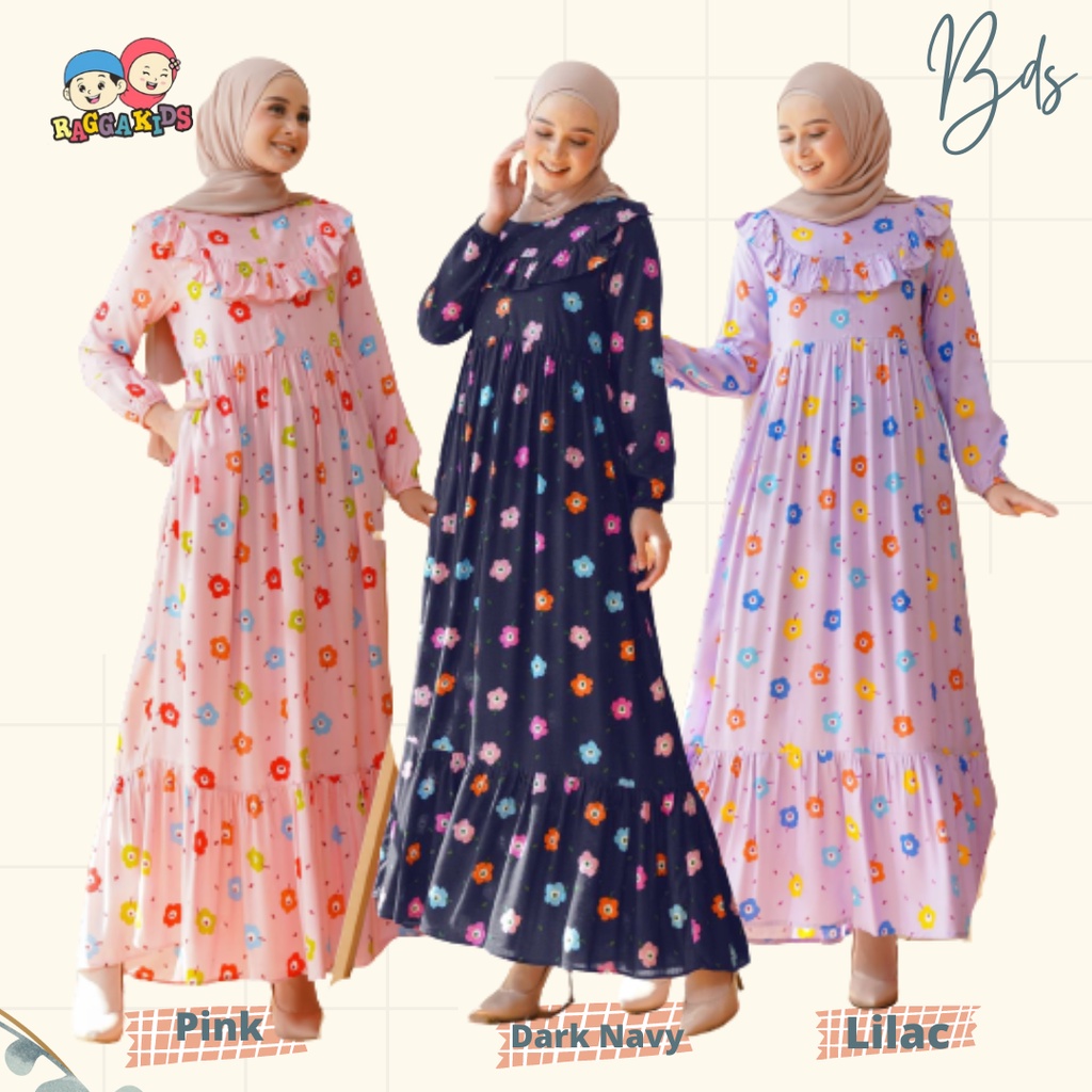 Homedress gamis couple anak dan dewasa dailywear bahan rayon Gynura kids HDD02