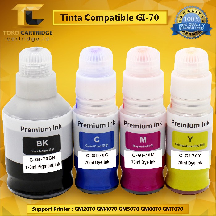 Tinta Compatible GI-70 GI70Y GI 70 Dye Ink Yellow 70ml