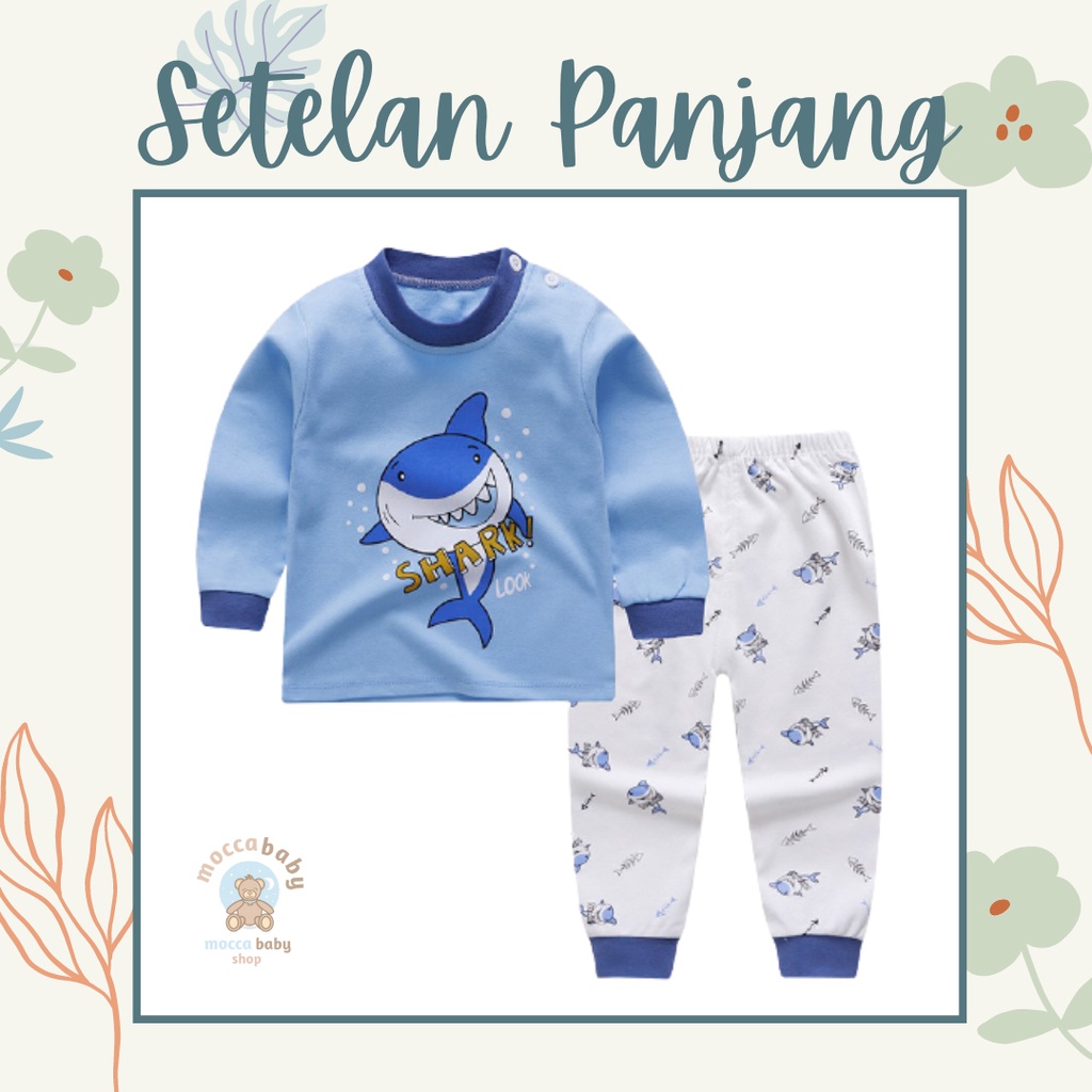 MBSS Baju Premium Anak Bayi Piyama Jumper Jumpsuit Celana Tidur Fashion Lengan Panjang NEW1 A