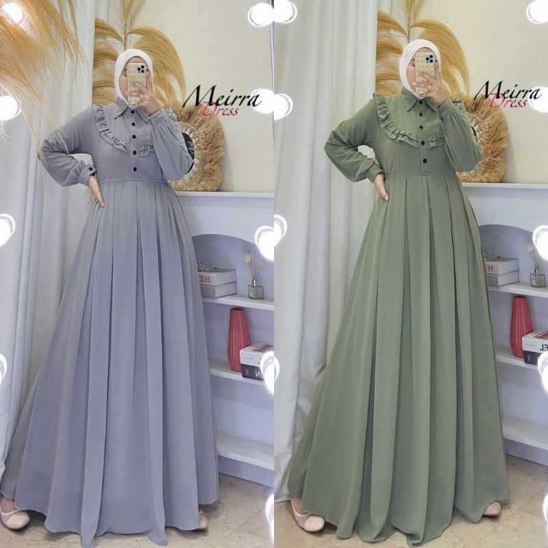 MEIRRA DRESS/GAMIS POLOS / VARIASI REMPEL DADA/BUSUI/KANCING AKTIF/CERUTY BABYDOLL PREMIUM