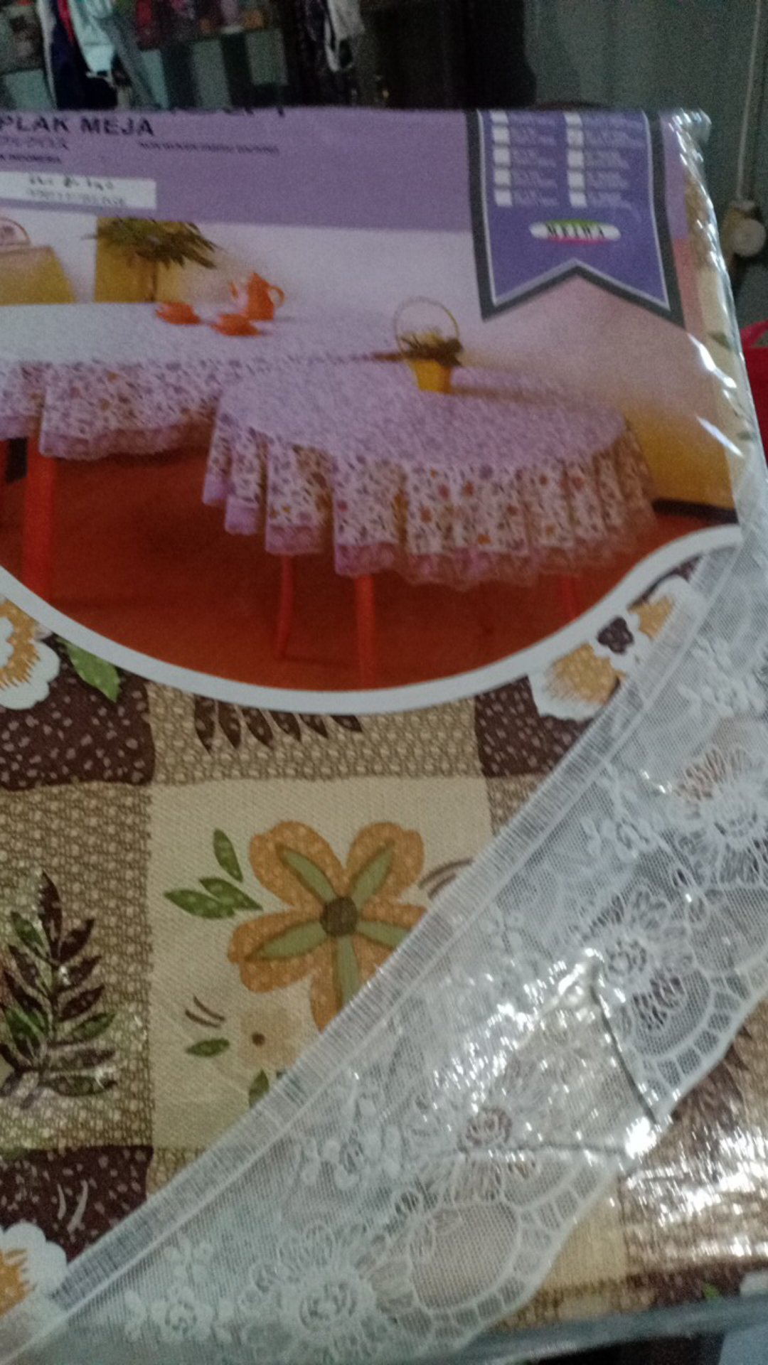 Taplak Meja Makan Plastik Tebal Oval 152x228cm Shabby Chic Leopard