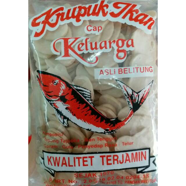 

Kerupuk Ikan Mentah cap Keluarga Belitung