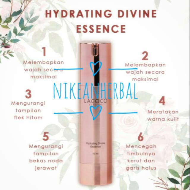 LACOCO HYDRATING DIVINE ESSENCE NASA Mencerahkan Memutihkan Melembabkan wajah | Menyamarkan flek