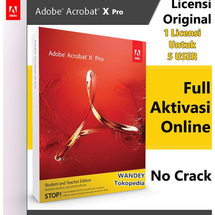 Gratis Ongkir Adobe Acrobat X Pro Licensi Original Full Aktivasi Online Sale