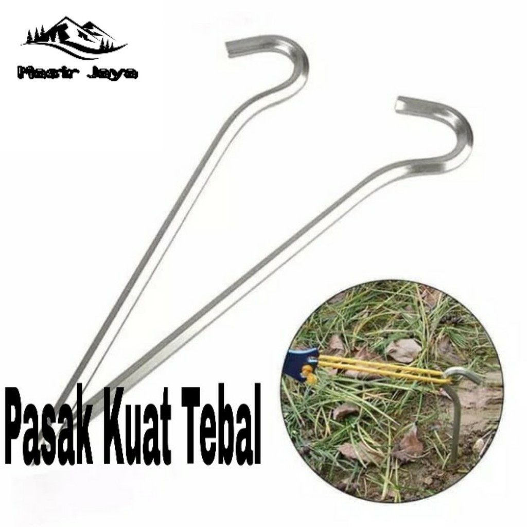 PROMO PASAK TENDA CAMPING PASAK BESI GALVANIS 3MM KUAT