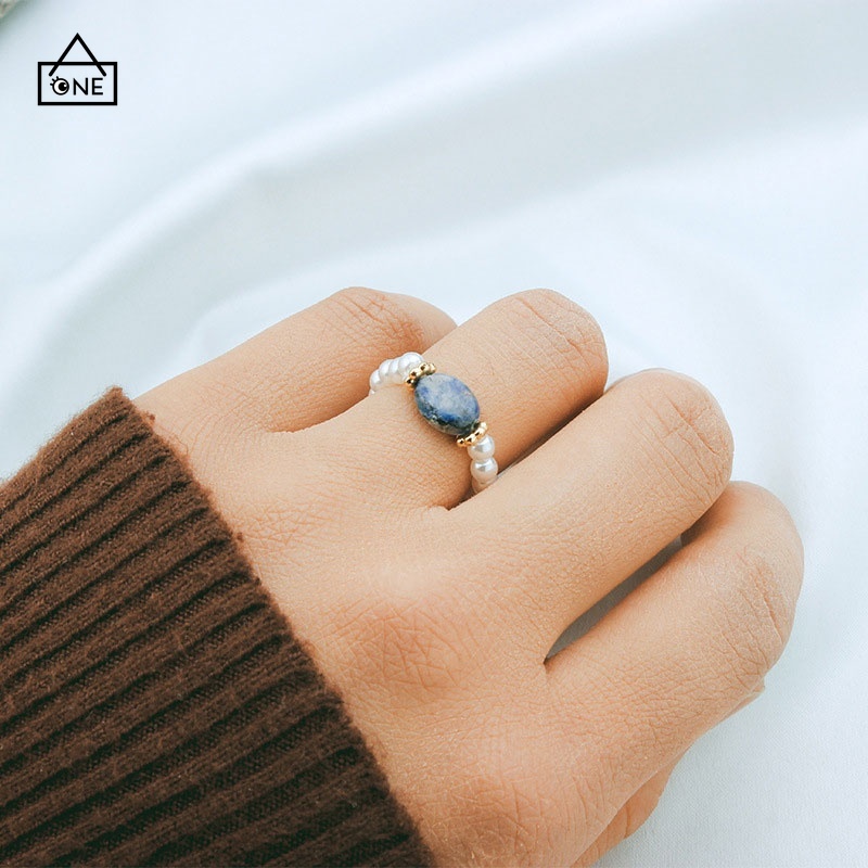 COD Cincin Permata Mutiara disesuaikan Korea  fashion wanita yang dapat Cincin aksesori A one