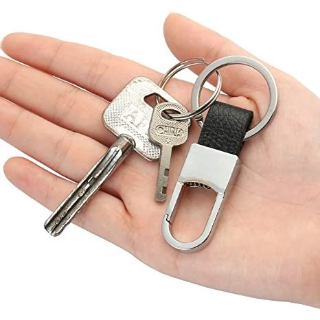 Karabiner Gantungan Kunci Key Chain Pinggang Kulit Metal Mobil Motor