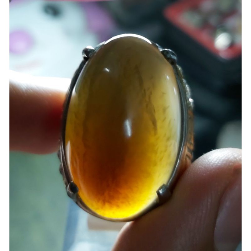 Pandan Semu Lumut - Cincin Batu Akik