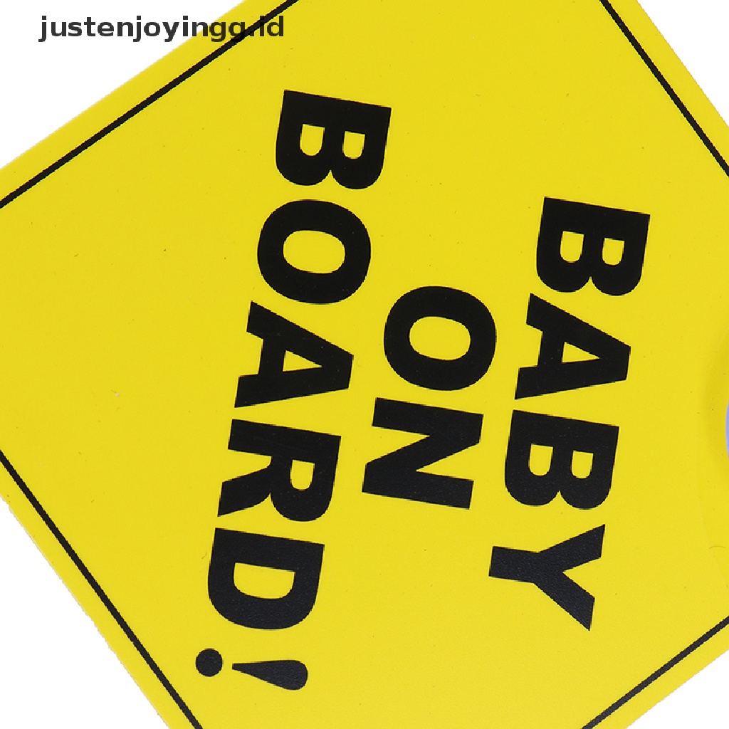 / / Justenjoyingg.id / Baby On Board Tanda Peringatan Reflektif 12CM Warna Kuning Untuk Kaca Mobil