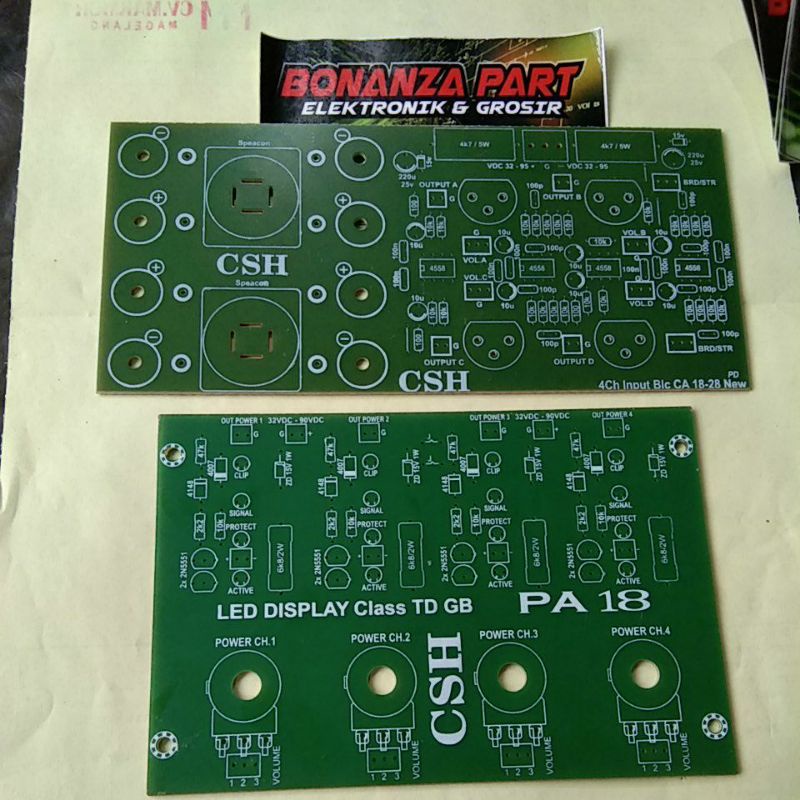 Pcb panel depan belakang bok td gb 4ch