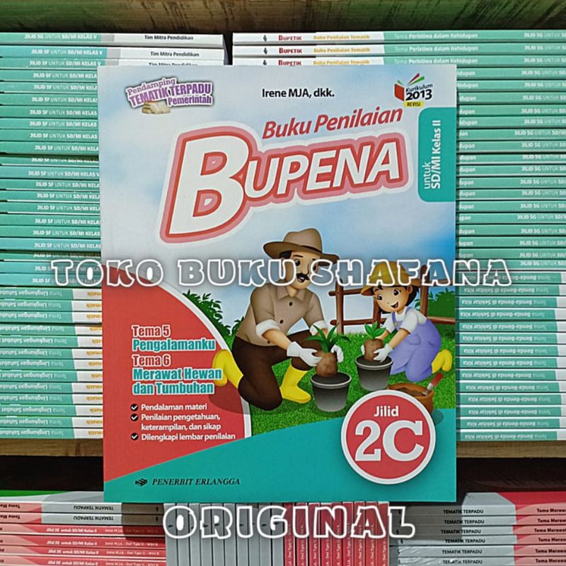 Paket 2 Buku Bupena 2C &amp; 2D Erlangga Kelas 2 SD K13 Revisi - Buku Penilaian ORI