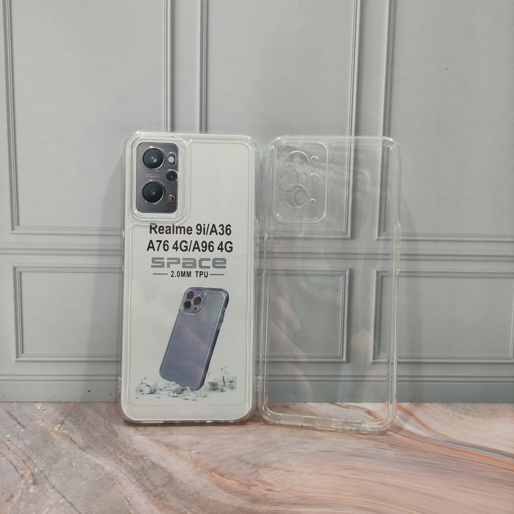 SoftCase Realme C30 C30s C31 C35 Narzo 50A Prime Realme 9i Oppo A96 4G A76 4G A36 Case Bening Clear SPACE TPU Jelly White_Cell