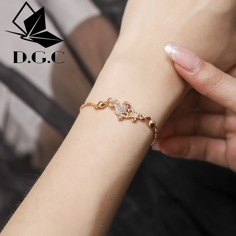 ♥️✅COD✨Gelang Rantai Titanium Wanita Aesthetic Korean Style Perhiasan Emas Fashion Aksesoris Gelang Serut Mewah D350