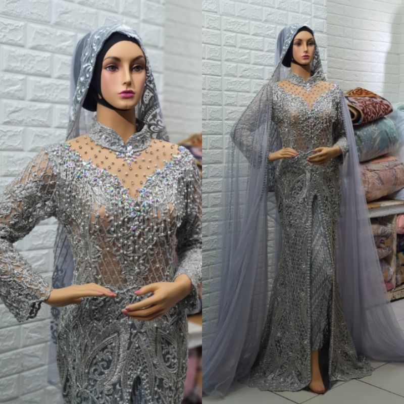 TERBARU KEBAYA AKAD  MEWAH FULL PAYET BEREKOR//KEBAYA AKAD MODREN/EBAYA PESTA BEST SELER