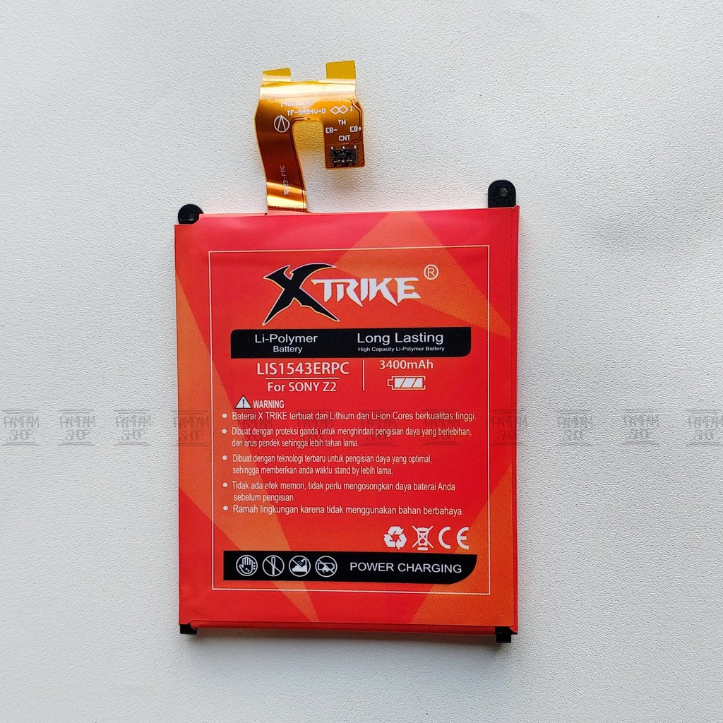 Baterai XTRIKE Double Power Original Sony Xperia Z2 D6502 D6503 LIS1543ERPC Batre Batrai Battery Ori