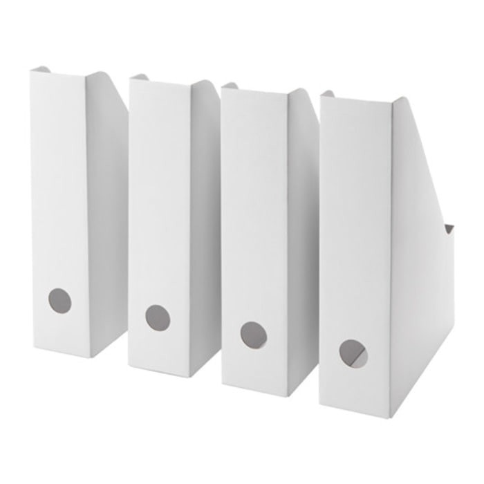 

IKEA FLUNS File majalah set isi 4 putih Organizer murah