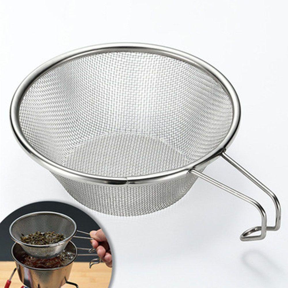 Lanfy Sendok Jaring Portable304Stainless Steel Camping Outdoor Alat Filter Mesh Spoon