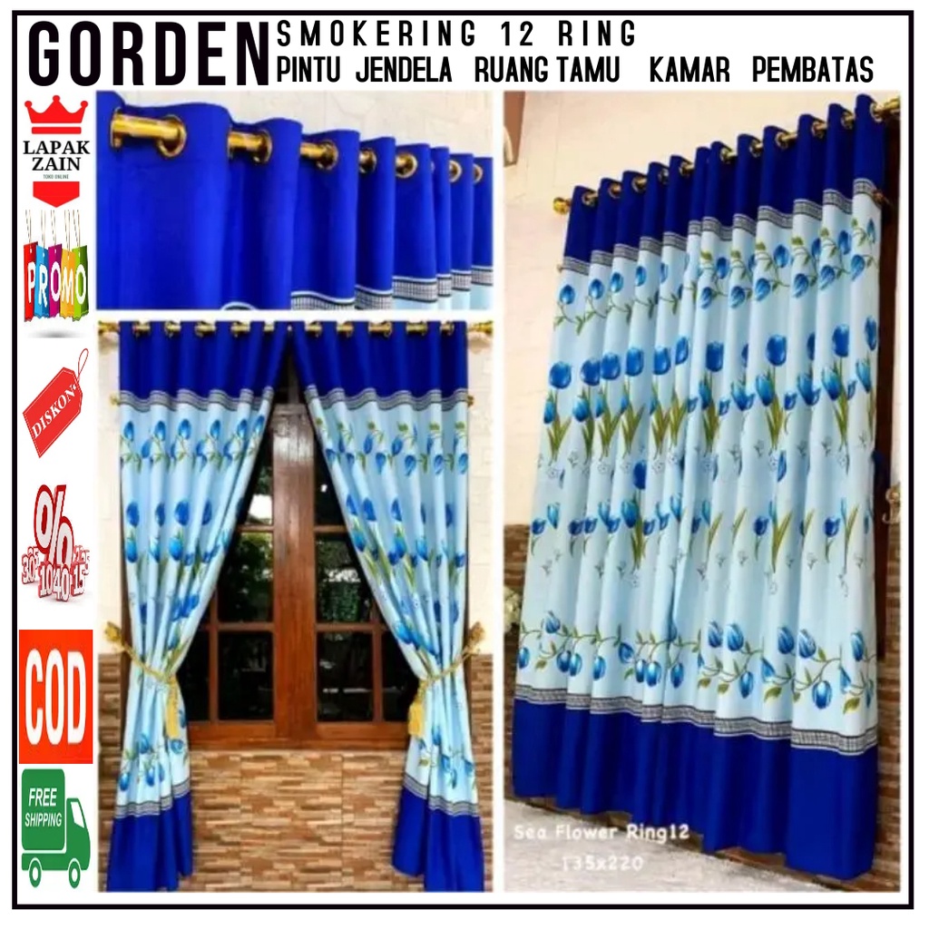 GORDEN PINTU JENDELA SMOKERING 12 LUBANG GORDEN JENDELA KORDEN MOTIF KARAKTER BISA COD