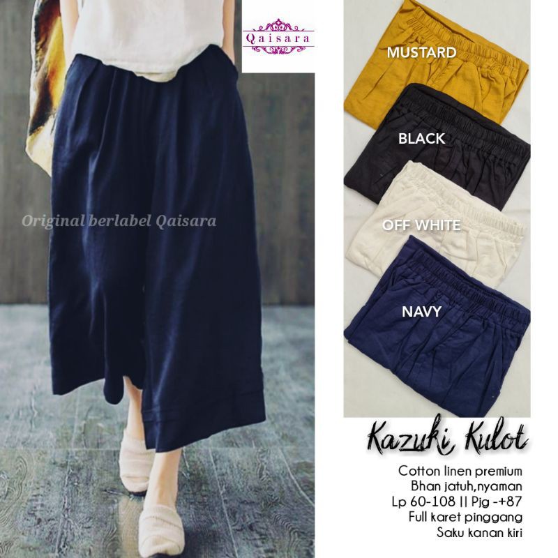 KAZUKI KULOT (CELANA BAHAN LINEN) BY HIJAB OOTD