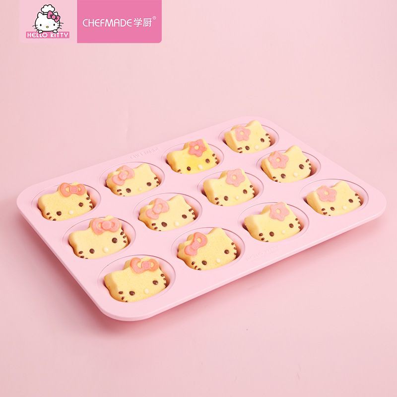 chefmade 12cups Kitty Mold cake bake pan KT7042/ loyang kue