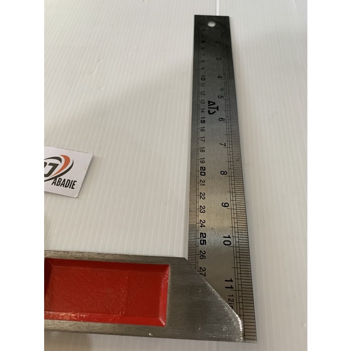 Siku Tukang Penggaris L Plat Tebal Stainless ATS 12&quot; 30 cm