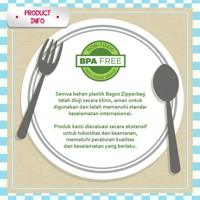 BAGUS Plastik Makanan BPA Free Non  Double Lock Ziplock