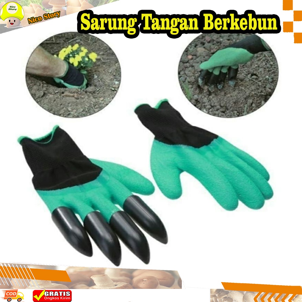 (NCS) COD Sarung Tangan Cakar Gali Menggali Tanah Berkebun Taman Claw Garden Gloves Box Sekop