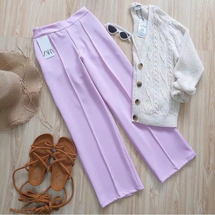 KULOT ANTA LIST SCUBA / MECCA PANTS CULLOTES / KULOT SCUBA CROP HAIGHWAIST