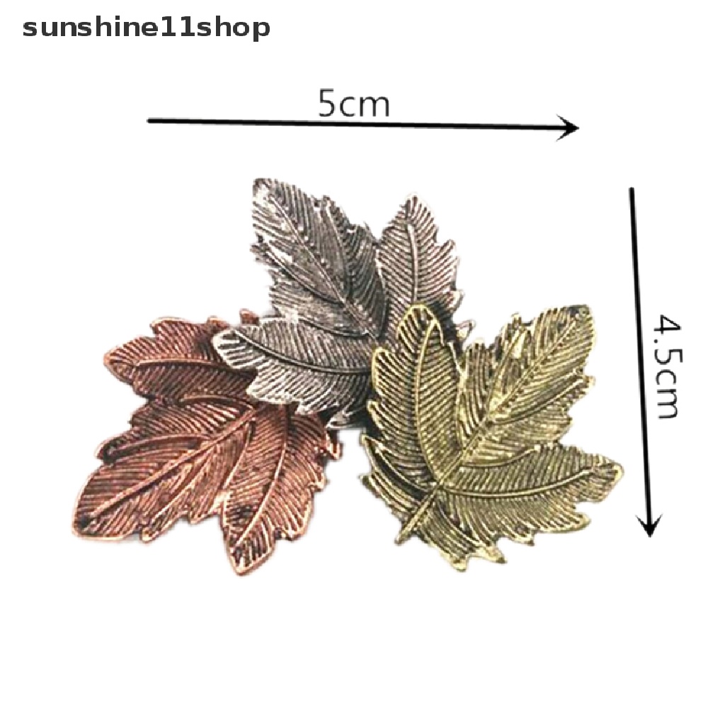 Sho Pin Bros Daun Maple Vintage Lapis Emas / Silver Untuk Wanita