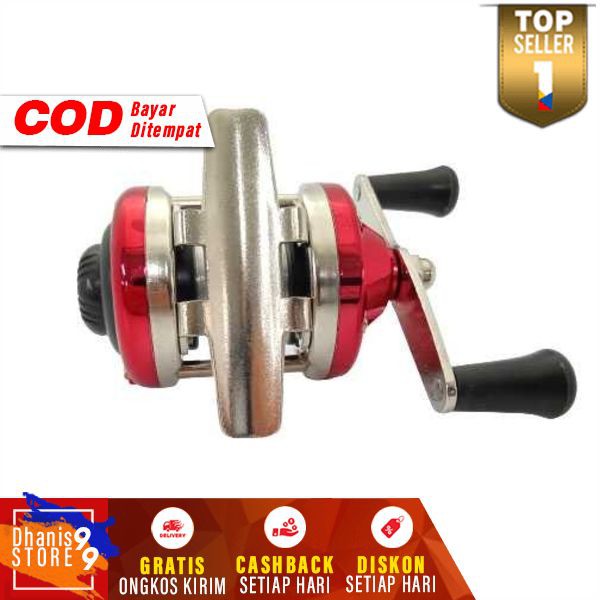 223&gt; Mini Reel AC100 Series Pancing Fishing Reel Gulungan Pancing Gear Ratio Merah Super Murah