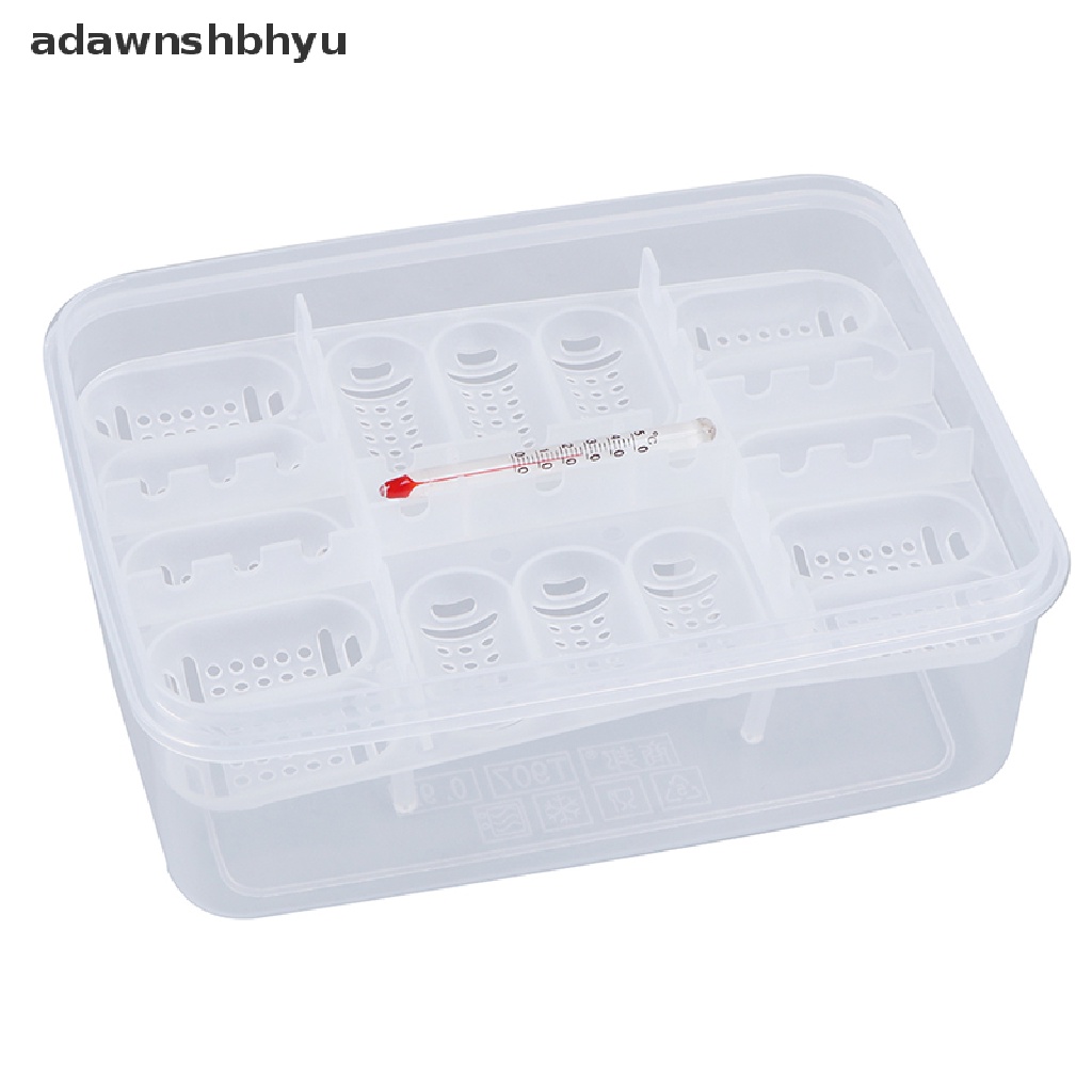 Adawnshbhyu 16tray Mesin Tetas Telur+Thermometer DIY Inkubasi Ular Cicak Tokek