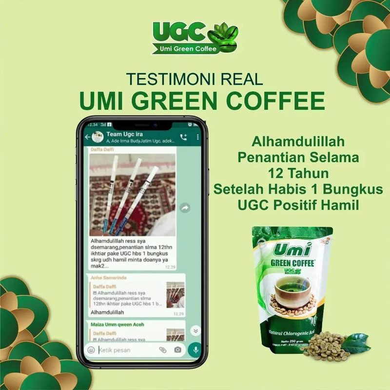 

PROMIL UMI GREEN COFFEE, UGC HERBAL ORIGINAL, TANPA EFEK SAMPING