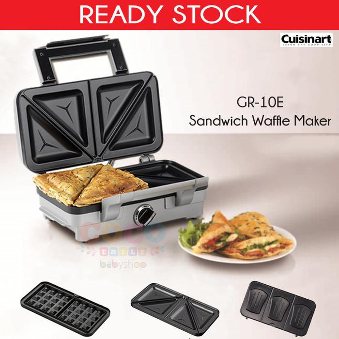 Waffle | Cuisinart Gr-10E Sandwich Waffle Maker Griddler Panini Press Ready