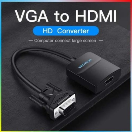 Vention Adapter Konverter Vga to Hdmi 1080p VGA ke HDMI Audio Original