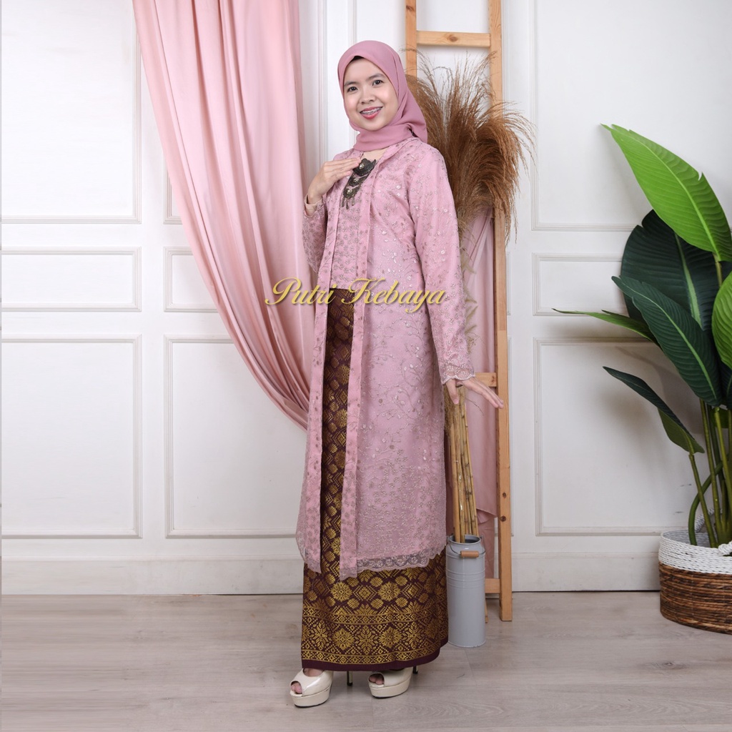 KEBAYA KUTU BARU BROKAT TILLE PREMIUM/JAHITAN BUTIK/TUNIK/UKURAN XS-3L