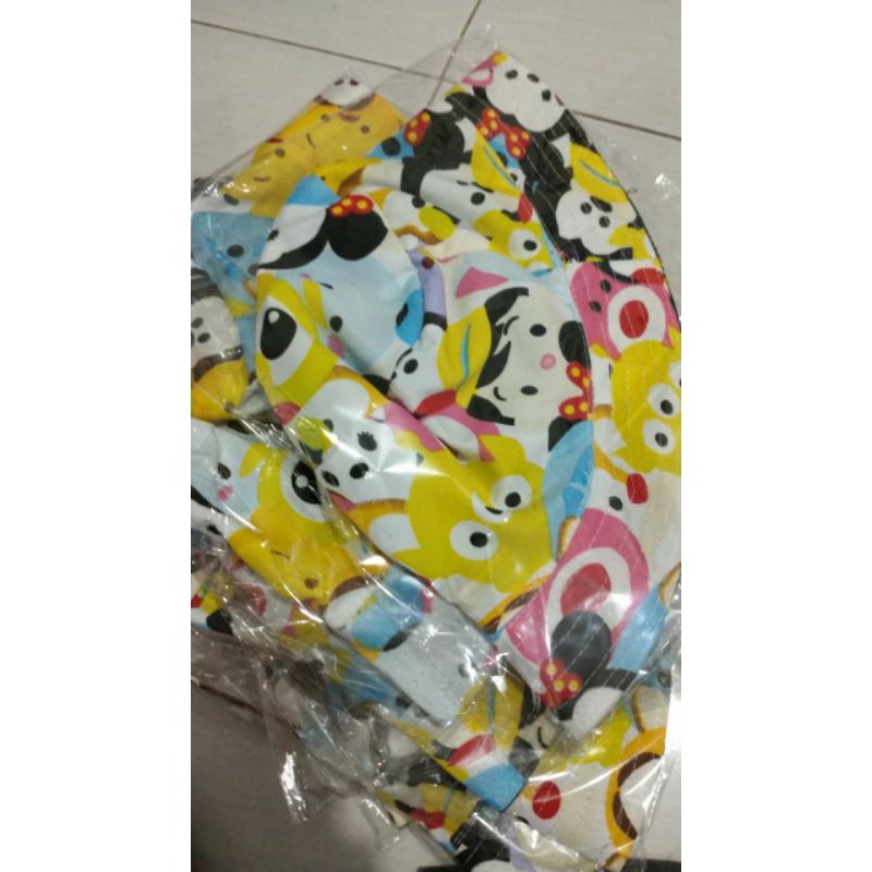 Topi Anak Visor Bucket Karakter | BUCKET HAT ANAK Murah | TOPI VISOR CORONA-Tsum Tsum Rainbow