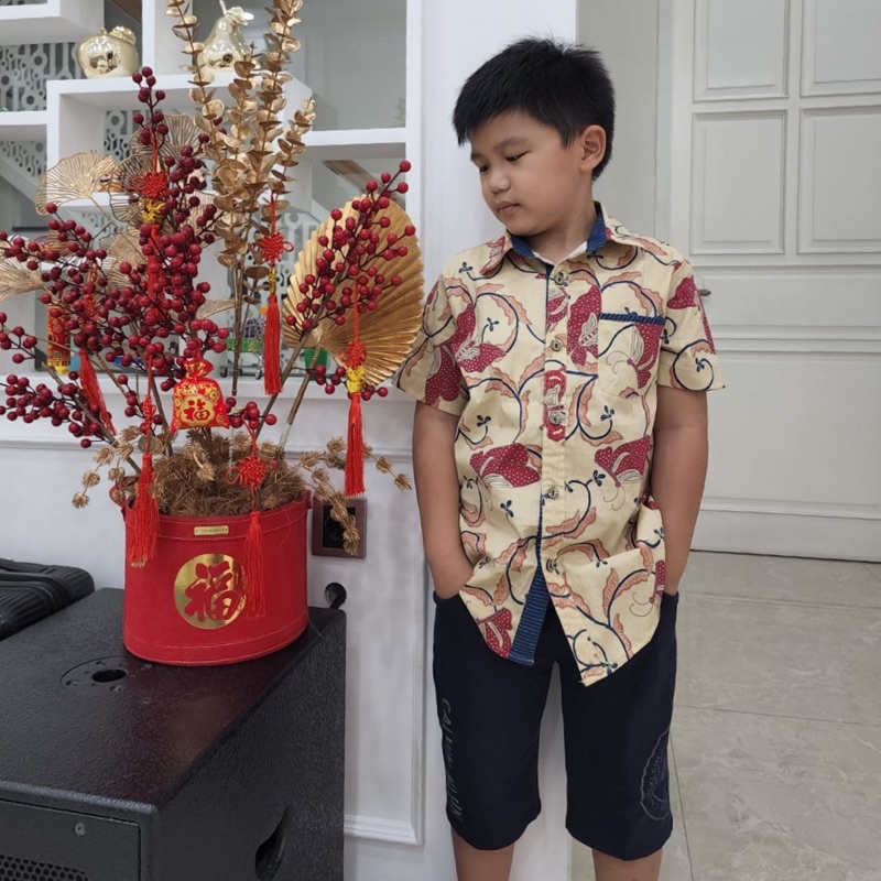 Dress/ Kemeja Batik Anak BON/ Seragam Batik/ Batik Sekolah