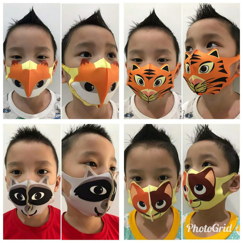  Masker  Kain Anak Scuba  Printing Motif  Masker  Anak Motif  