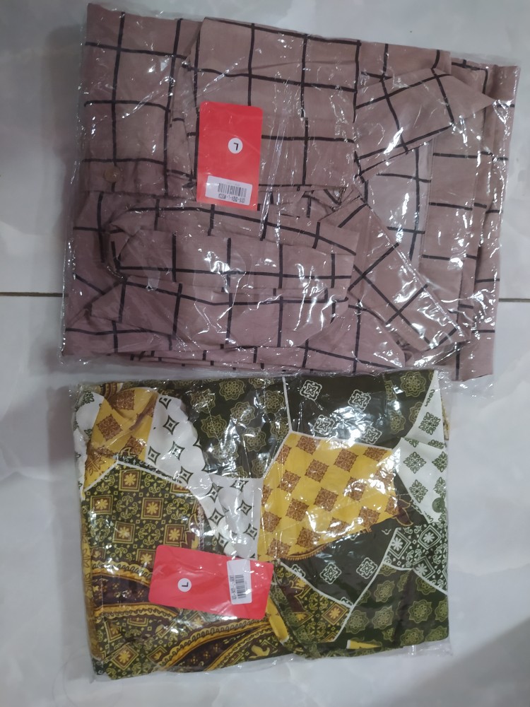 Bl - 9455 Tunik Batik Lengan Panjang Wanita