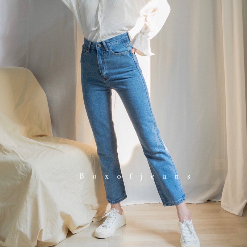 Boxofjeans - Highwaist MOM Jeans - AQUA