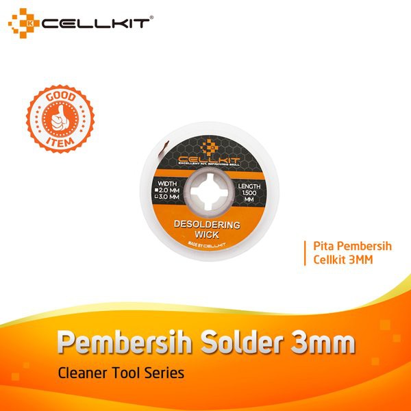 

Unik PITA PEMBERSIH TIMAH PITA SOLDER CELLKIT CK WDL 3MM Murah