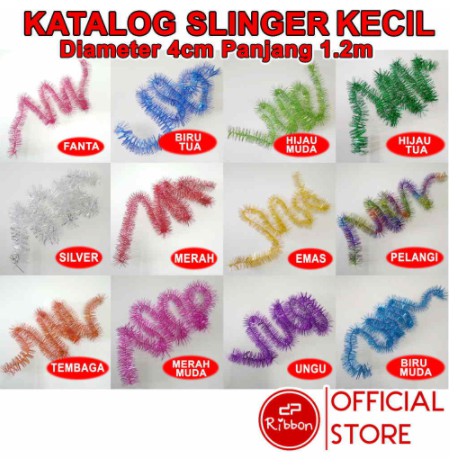 

DEKORASI POHON NATAL Hiasan Slinger Kecil Diameter 4cm Dekorasi Tinsel Rumbai Pesta Hantaran Parcel Ulang Tahun Natal