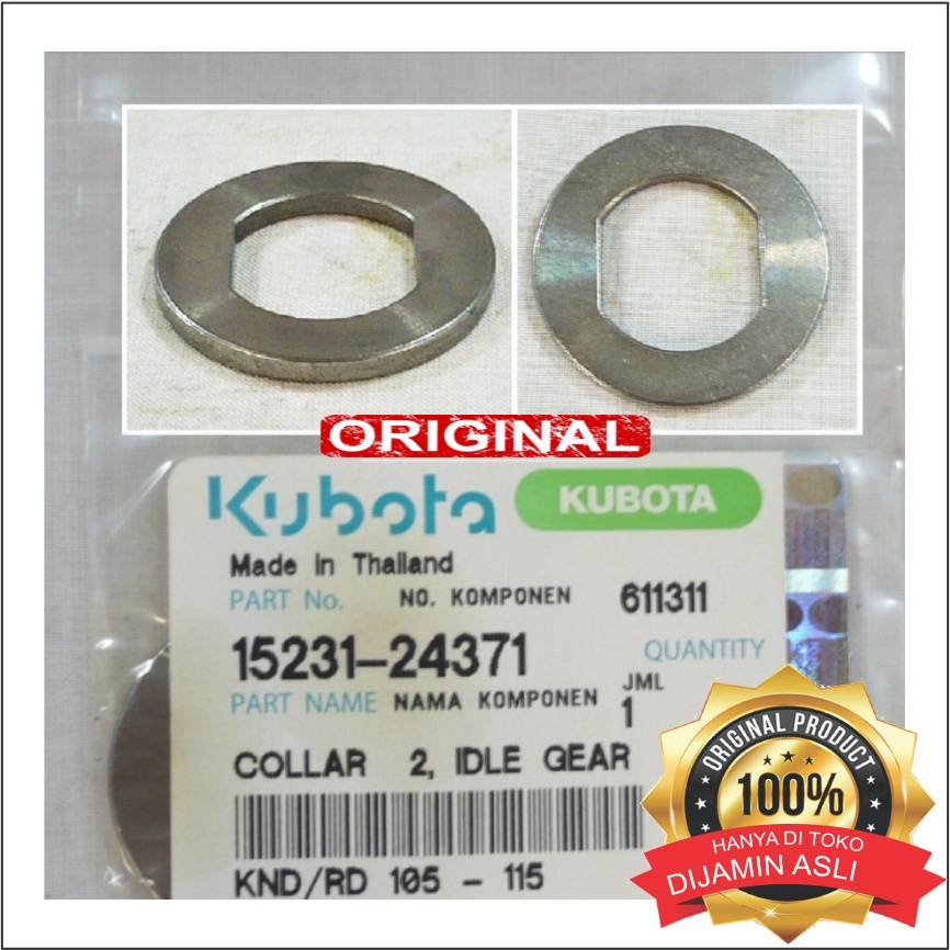 Bos Bush Ring Plat Sok COLLAR ke2 IDLE GEAR KND / RD105 RD115 DI Original KUBOTA