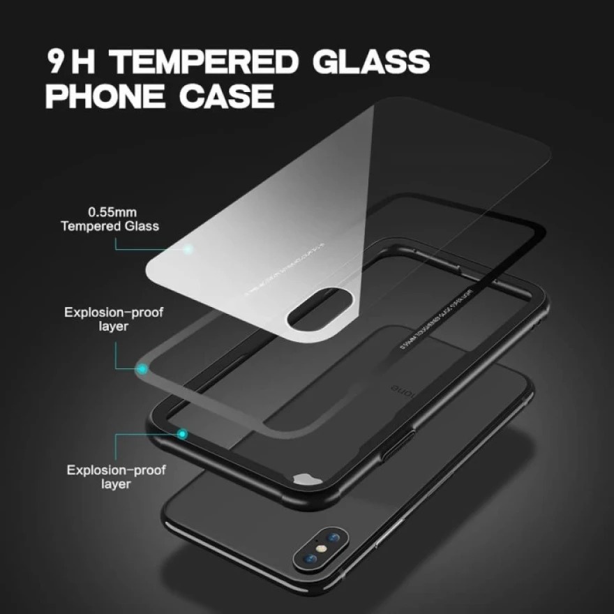 Case Armor Tempered Glass Samsung Note 8 Casing Hardcase Back Cover HP Aksesoris Handphone HP OCEANMART OCEAN MART Murah Grosir