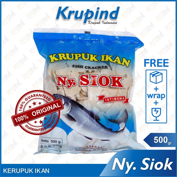 

✨COD✨ Ny Siok / NySiok - Krupuk /Kerupuk Ikan Ny Siok 500 Gr - Krupind