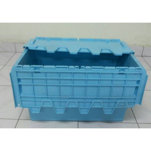 NESTABLE CONTAINER BEKAS WARNA BIRU 55X37X32